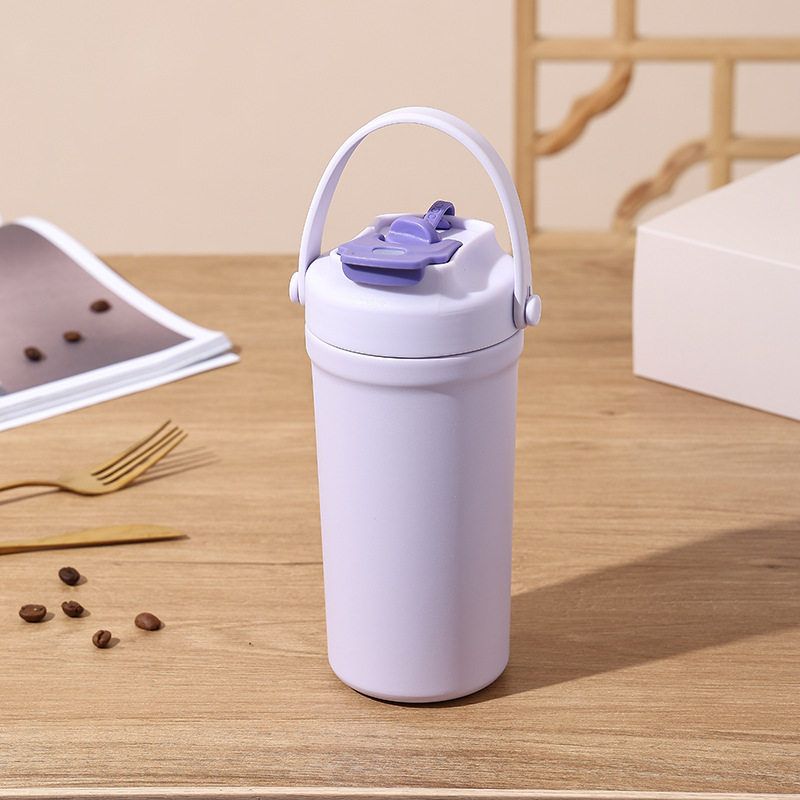 Large-Capacity Thermos Cup for Women, Good-Looking Ice Cup, Portable Car Coffee Cup, Outdoor Sports Water Bottle, Tea Cup