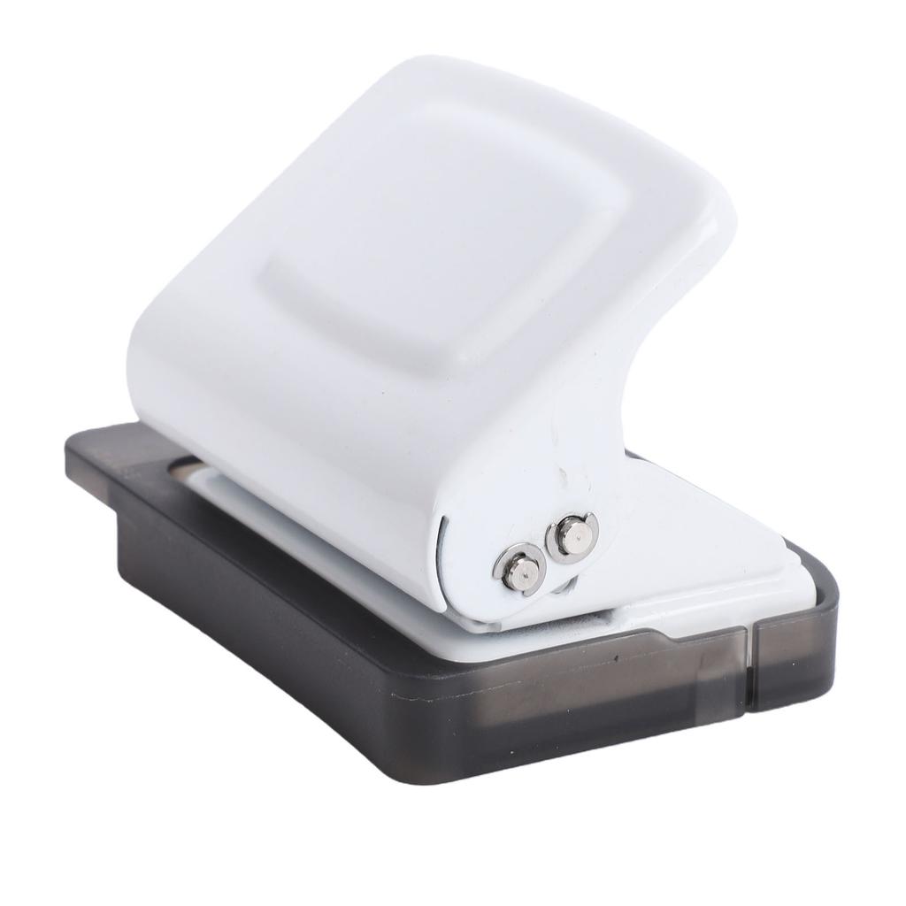 6 Hole Puncher Portable Paper Punch Tool for 20 26 30 Holes Loose Leaf Notebook Planner Craft Projects White