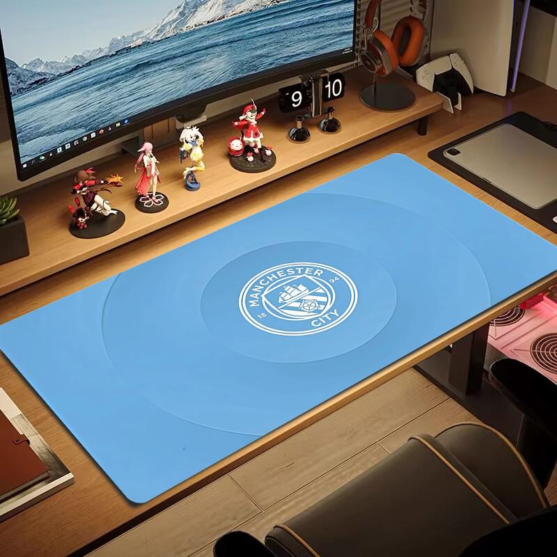 Manchester City Football Club Print Cushion Non-slip Laptop Tablet Big Mousepad XXL Mat Mini PC Playmat With Lock edge