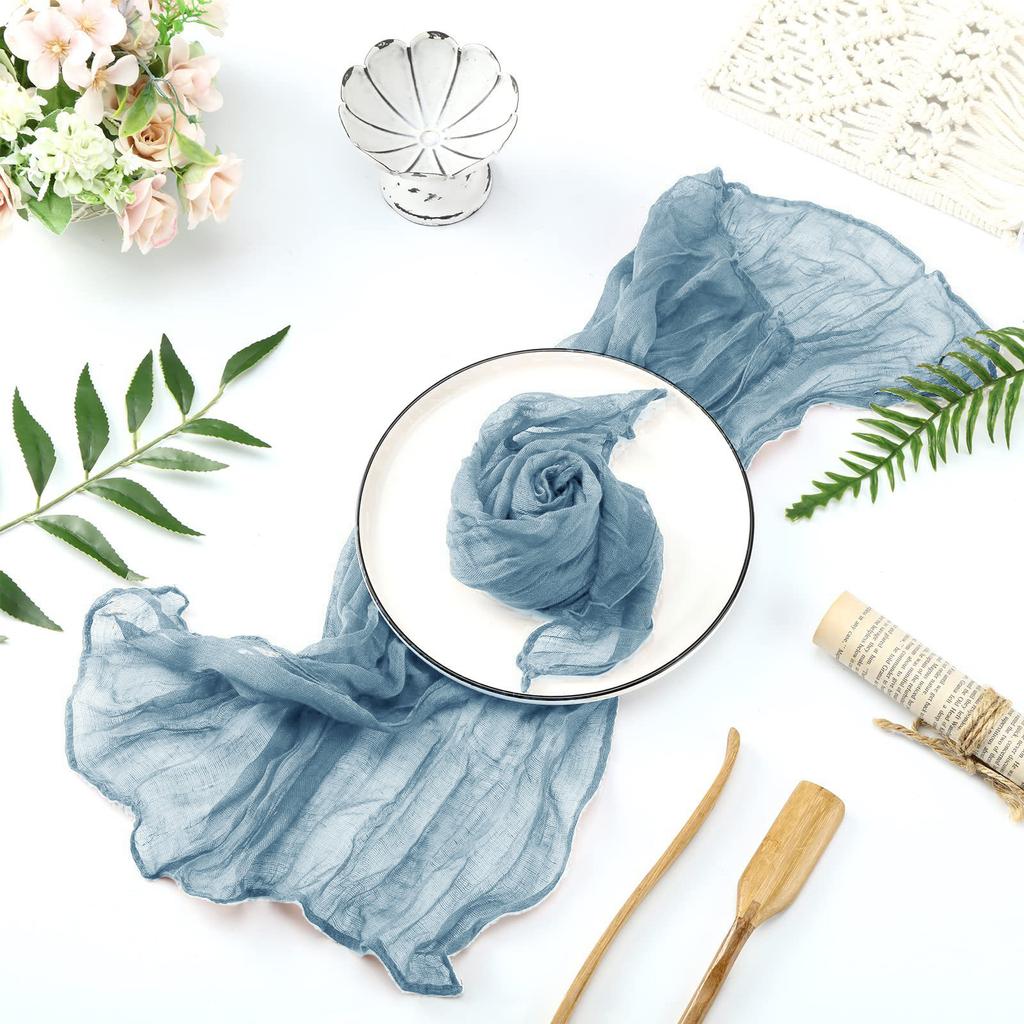 6pcs Napkins Wrinkled Dinner Napkins Soft Cotton Table Napkins Decorative Cloth Napkins for Weddings Parties Family Everyday Use