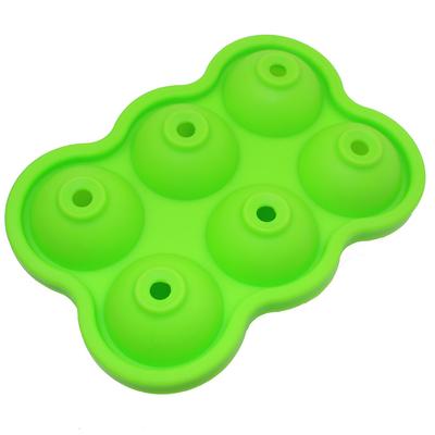 Forma de silicone para fazer 6 bolas de gelo de uísque, molde para gelo em formato de esfera, bandeja para bar.