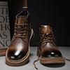 Fashion Men's Ankle Boots Luxury Brand Breathable Winter Boot for Men Motorcycle Comfortable Non Slip Snow Boots Men Work Casual Shoes