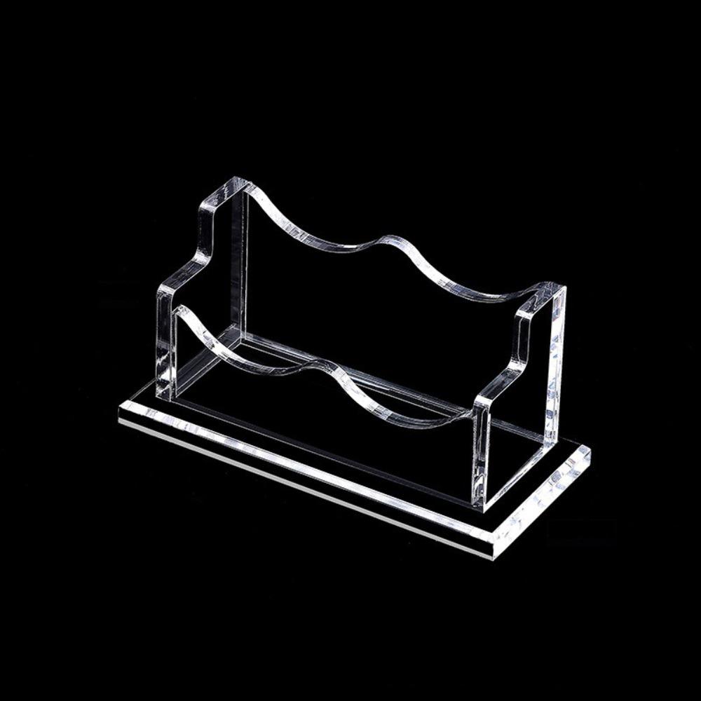 Acrylic Name Card Display Stand Transparent Desktop Display Holder  Office