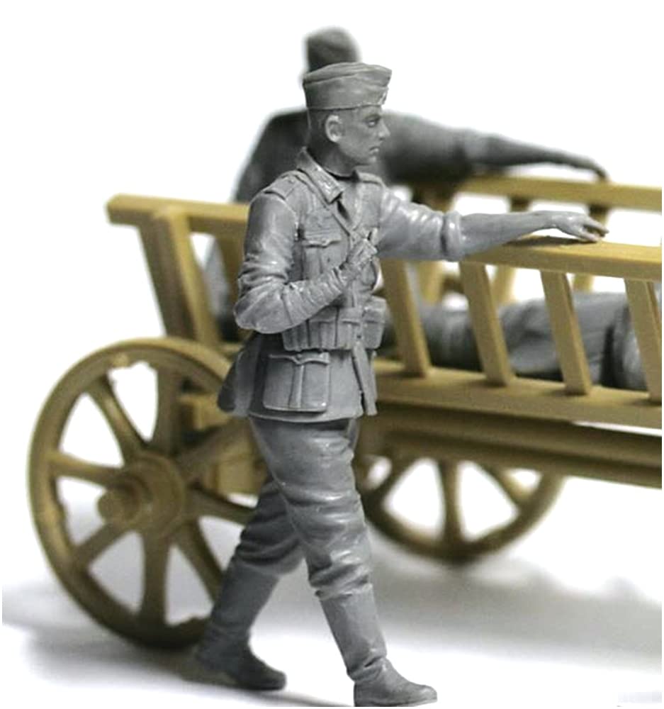 Master Box German 4 Horse Injured Soldier Retreat 4 Plastic Model MB35058 1/35 Infantry, Carriage, Scene,