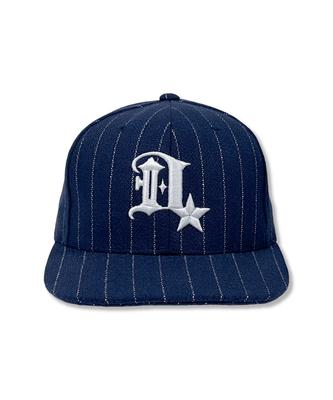 Damiswi Pinstripe D Symbol Wool Cap_Navy