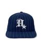 Damiswi Pinstripe D Symbol Wool Cap_Navy
