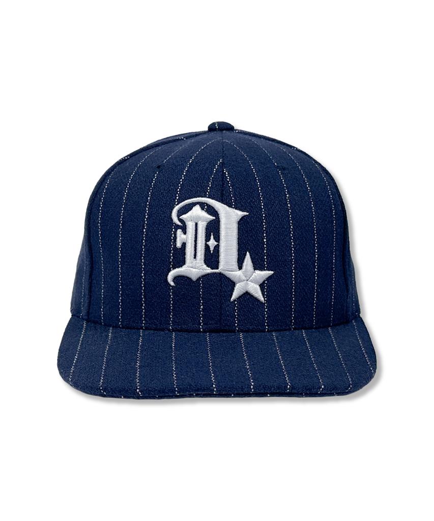 Damiswi Pinstripe D Symbol Wool Cap_Navy