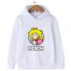 Children's Hoodie Princess Peach Mario Cute Kids Clothing Long Sleeve Hoodie Comfortable Winter Pullover
