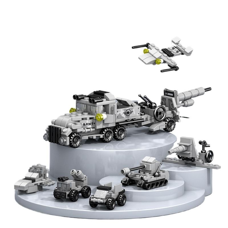 

НОВИЙ DIY 6в1 Авіаносець Вертоліт Міномет Ракета Бронеавтомобіль Набір будівельних блоків Дівчата Цеглинки Модель з фільму Дитяча іграшка