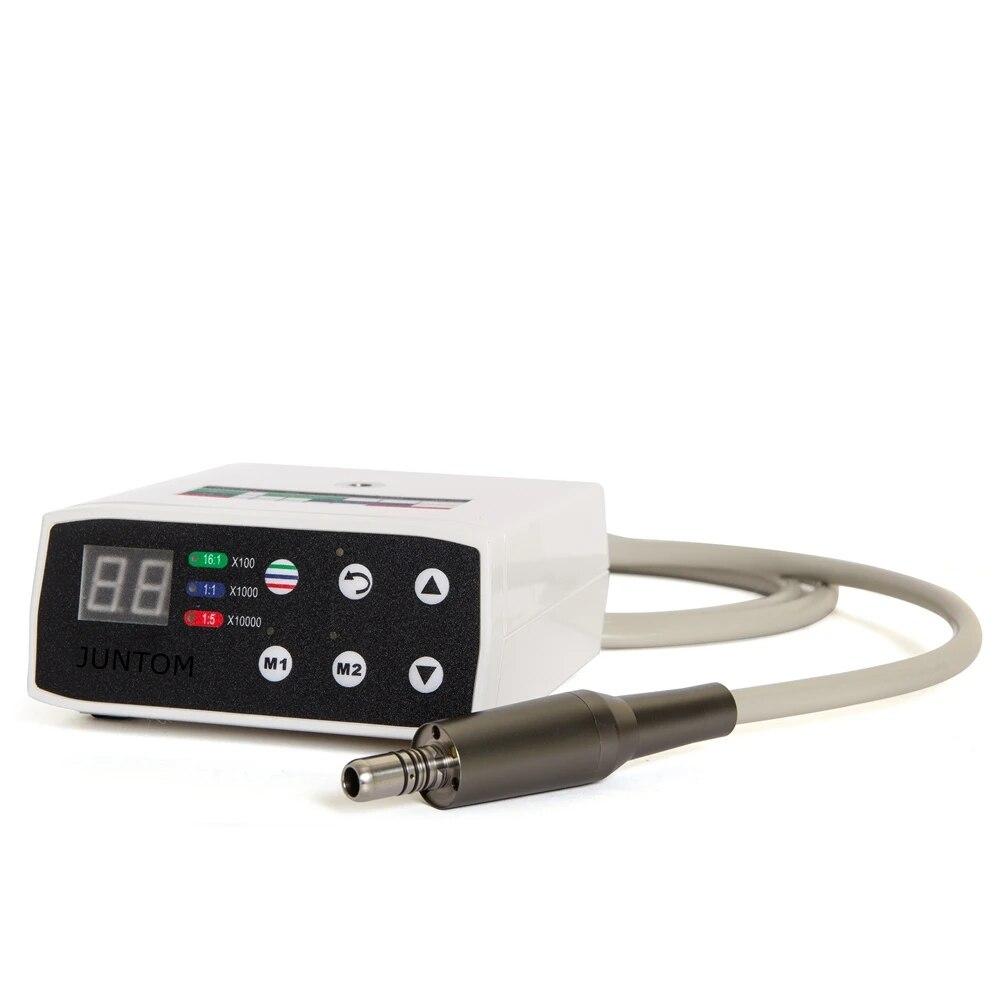 Micromotor electric LED fără perii dentare cu 1:5 Fibră optică inel roșu contraunghi potrivit pentru instrumentul de echipament cu micromotoare dentist