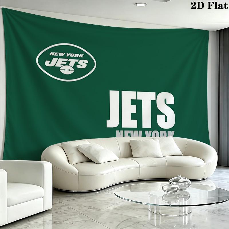 NY Jets Wall Tapestry Aesthetic Wall Hanging Printed Fabric Blanket Decorative Tapestries for Bedroom Living Room Home Decor