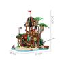 587pcs Pirate Series Assembling Building Blocks MOC Toy Shipwreck Island Model Educational Fun Playset for Kids NO.66080