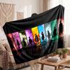 Demon Slayer Printed Flannel Blanket, Skin Friendly Warm Throw for Indoor Couch Bed Daily Use