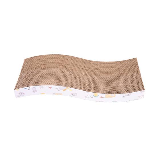 Cat Scratching Post No-Shedding High-Density Corrugated Paper Wave Shape Design Household Cat Scratcher