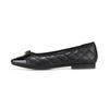 BARBARA Leather Glossy Quilted Ribbon Flat 1.5cm Blj141bk