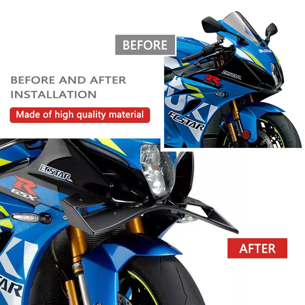 For Downforce Naked Frontal Spoilers Motorcycle Front Spoiler Kit Winglet Aerodynamic Wing GSX R1000 2017-2025 2024 GSX-R 1000 R