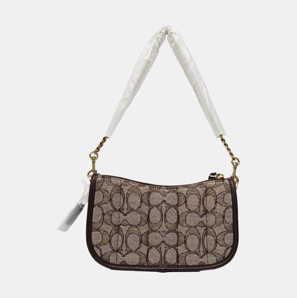 [Pre-Owned] Swinger 20 Zipper Chain Classic Monogram Canvas With Leather Shoulder Bag - Excellent #W3VVY8