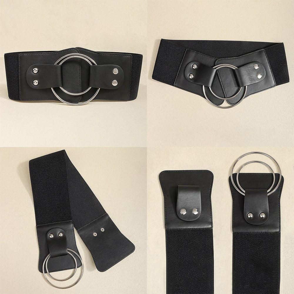Trendy Leather Waist Cover Luxury Elastic Waist Cover High Quality Trouser Dress Belts