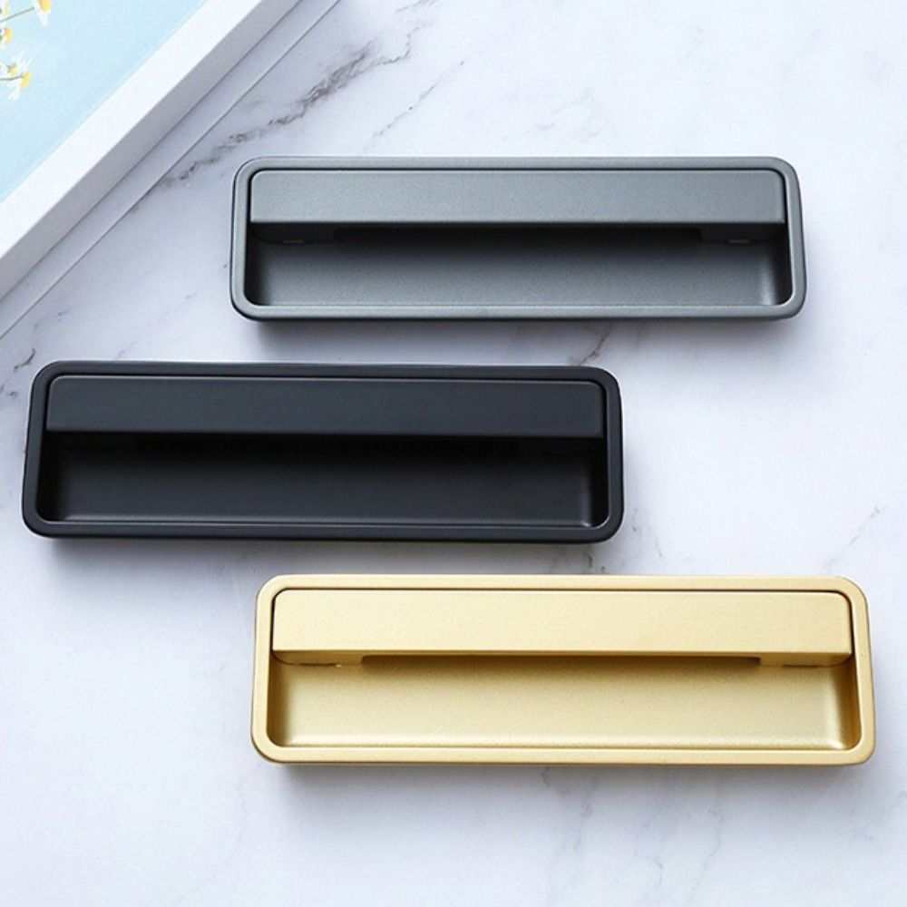 Furniture Recessed Door Handle Aluminium Alloy Sliding Door Pull Fashion Door Handlebar Kitchen