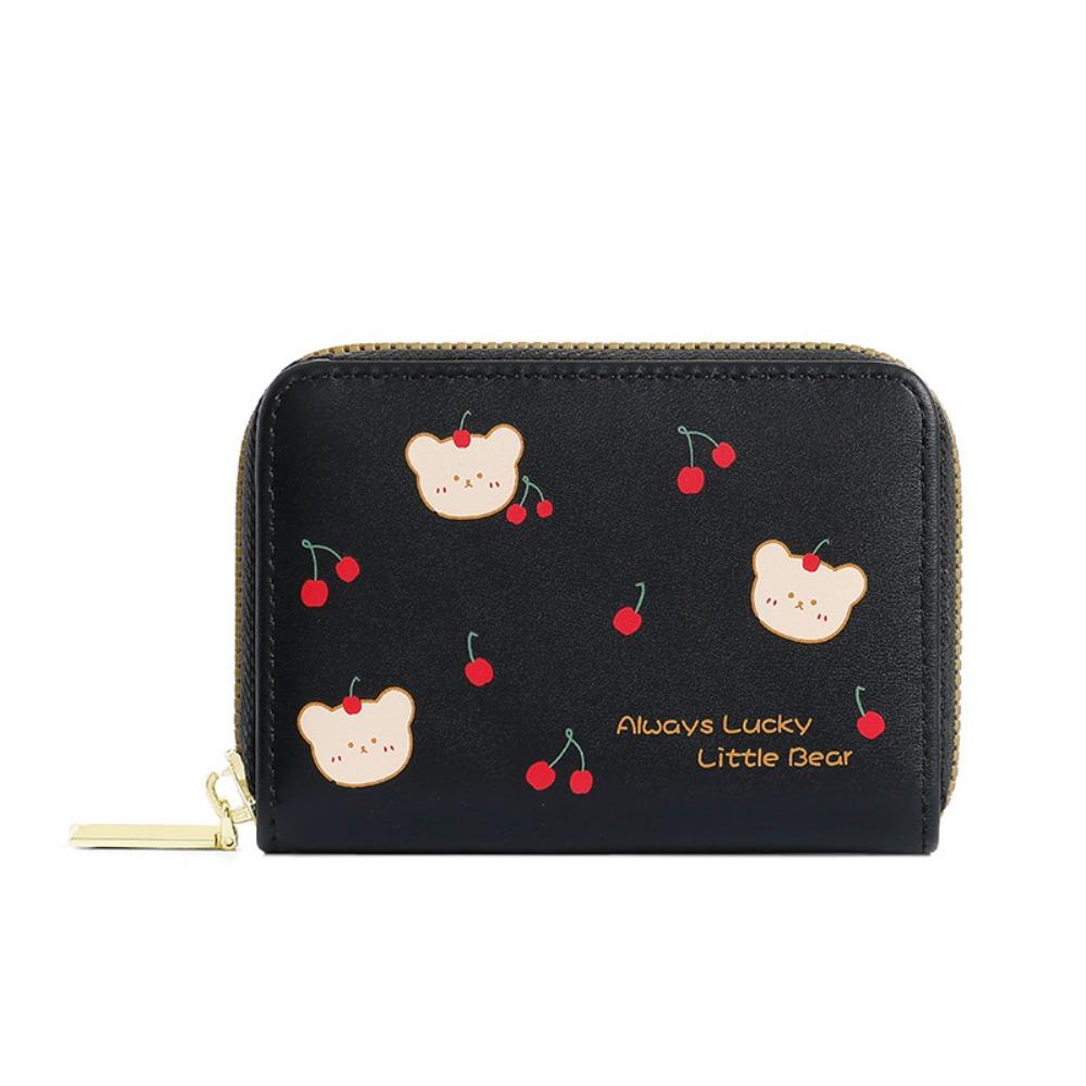 Candy Color Bear Pattern Wallet Korean Style Small Zipper Wallet Portable Short Coin Purse School