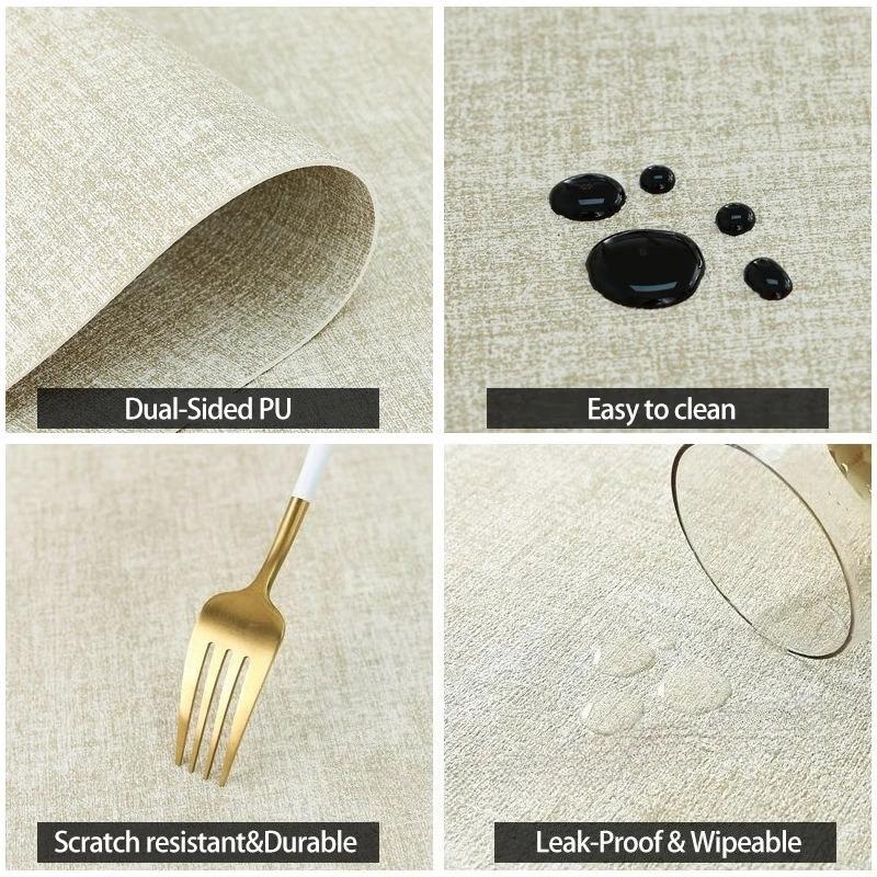 Round Placemats Set of 4 with 4 coasters  for Dining Table Heat-Resistant Non-Slip Washable Waterproof Coffee Mats,Place Mats