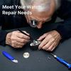 12-Piece Watch Repair Kit: Case Opener, Repair Stand, Fixing Stand, Rear Cover Tool Combination Set.