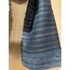 Used Aizome Tussar & Nassi Silk Stole 100% Wild Silk Handwoven Stole