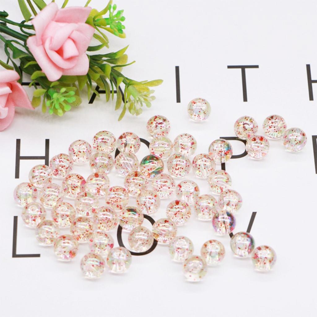 TX59 8 /10mm Acrylic Round Beads Transparent Straight Hole Spacer Beads Jewelry Making Diy Bracelet Necklace Handmade Material