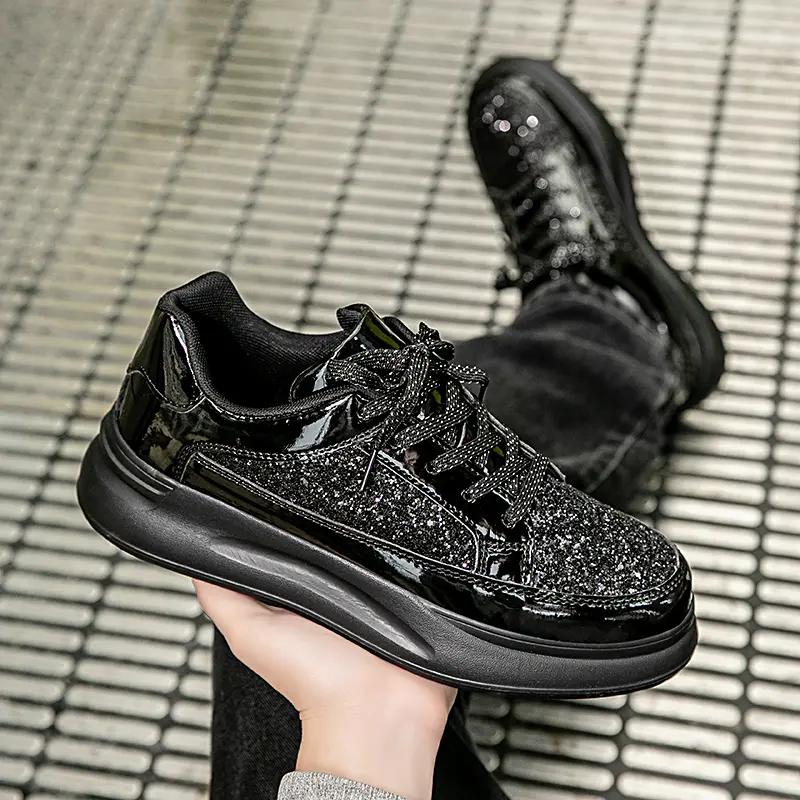 Mode Herren Plateau Vulkanisierte Schuhe Neue Mode Erhöhte Dicke Sohle Atmungsaktiv Lässig Verschleißfest Lässige Sportschuhe für Herren