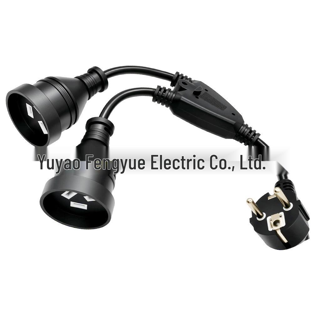 0.34m EU Plug to Dual Australian Socket Adapter