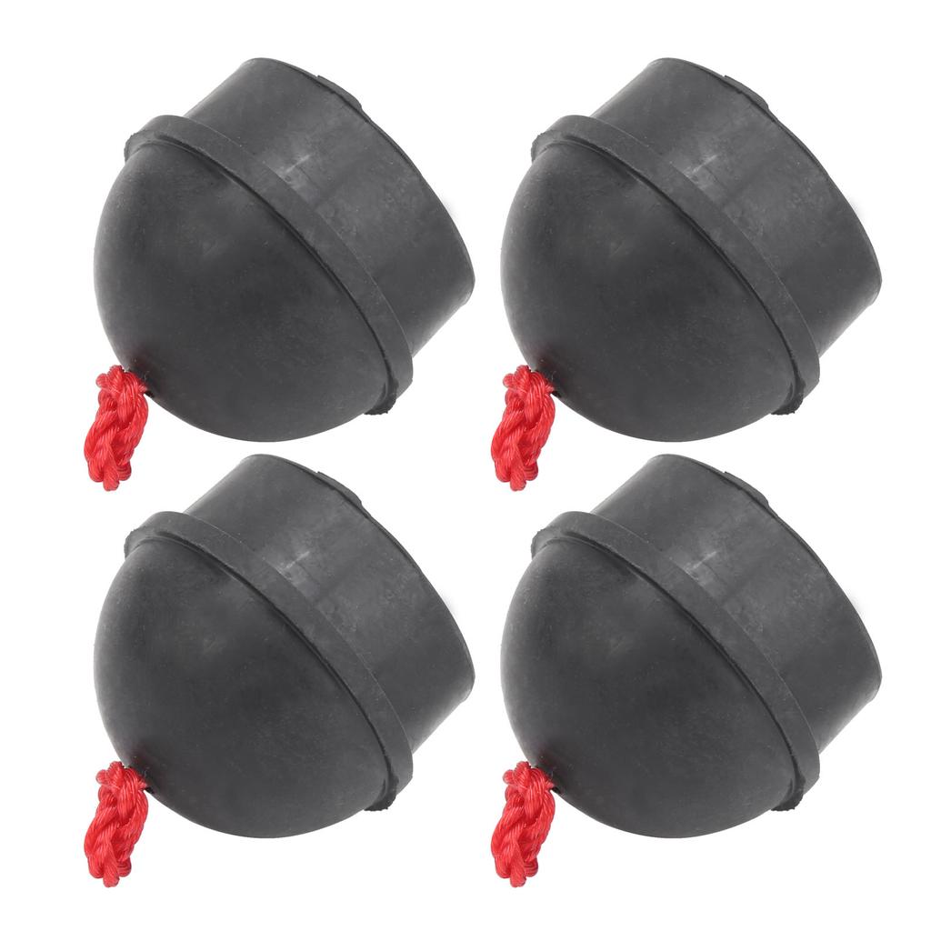 4pcs Cue Chalk Holder Pocket Rubber Billiard Pool Chalk Holders with Cord AccessoryBlack