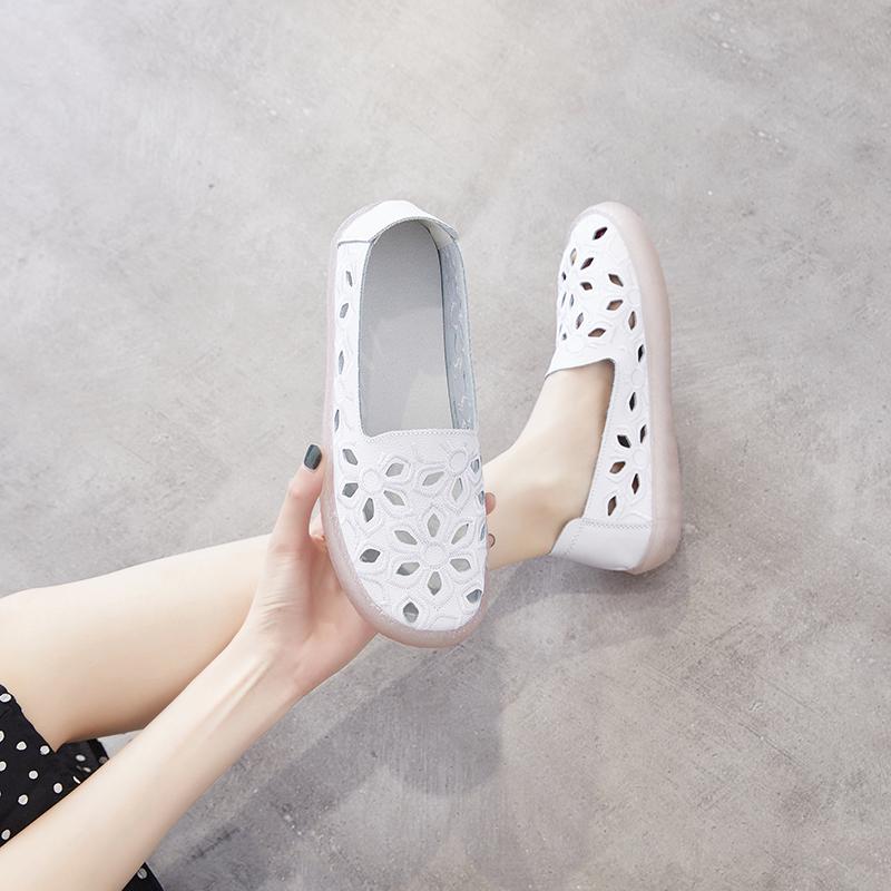 Sommer Damen Mokassins Lederschuhe Fahrkomfort Flats Casual Slip-ons & Espadrilles Schuhe für Mädchen