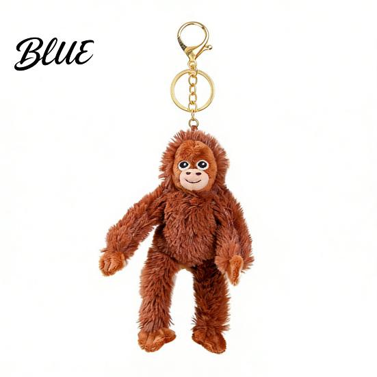 Comfort Buddy Keychain Monkey Plush Soft Stuffed Animal Keyrings with Long Arm Cute Zoo Toy Hanging Dolls for Bags Backpacks Novelty Gift Kids Lovers