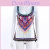 New Stylish European American Sleeveless Vintage Print Tank Top Plus Size