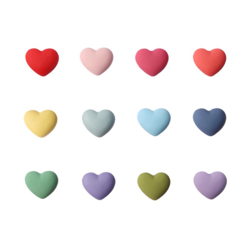12 Pinze Magnetiche a Forma di Cuore per Frigorifero, Lavagna, Lavagna Bianca e Bacheca Decorazione