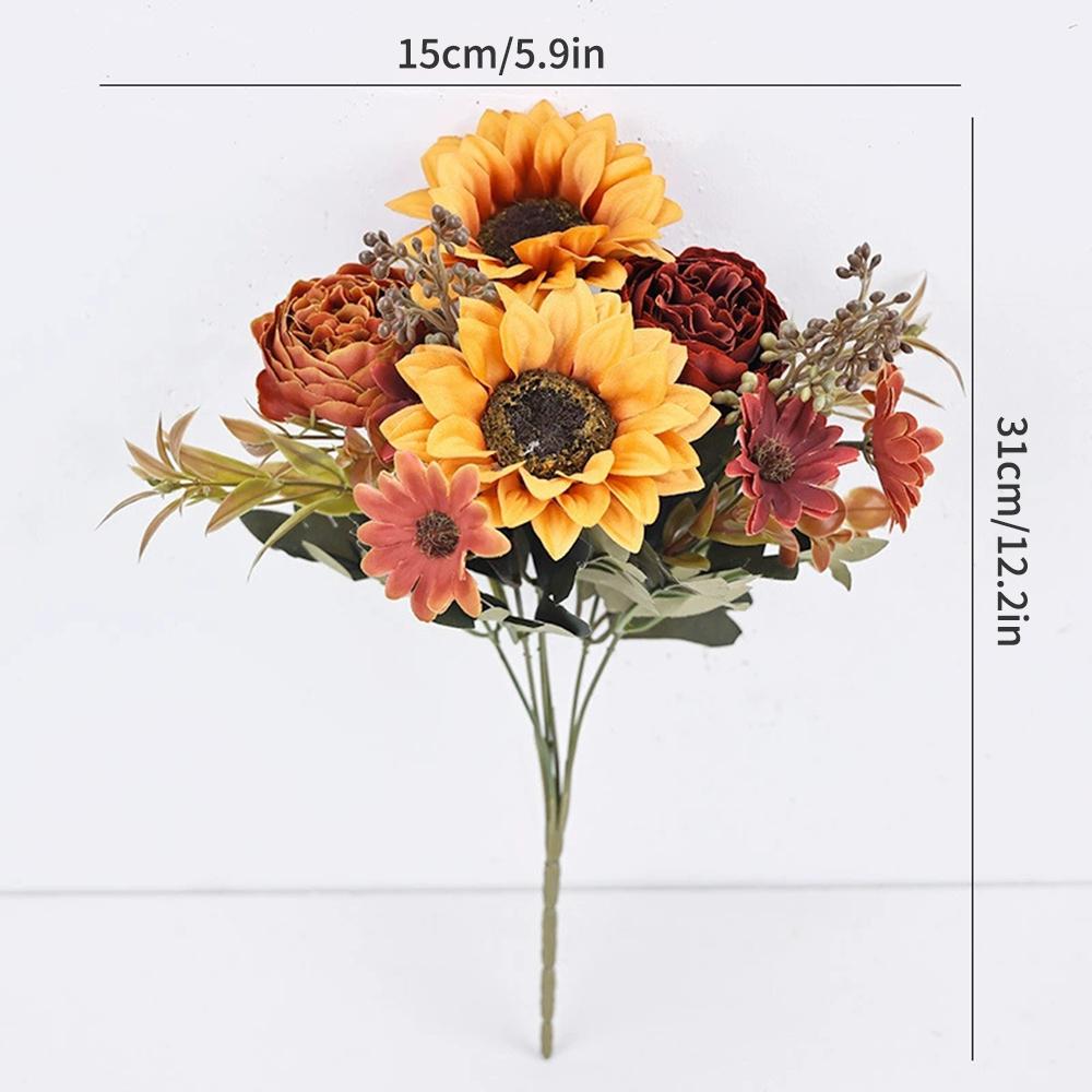 Simulated Flowers Autumn Sunflowers Sunflowers Wedding Home Fake Flowers Simulated Bouquet