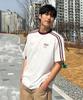 URBANDTYPE Football Jersey T-Shirt_White/Burgundy