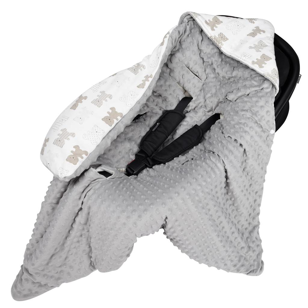 Bebamour Swaddle for Baby Outing Lap Cold Protection Newborns, Supplies, Multi-Purpose Blanket, Blanket, Windbreaker, (Bear)