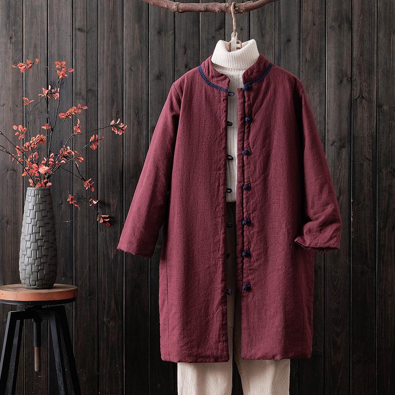 Women's Retro Mid-Length Cotton Jacket - Thick, Warm, Loose-Fit Winter Coat for 2026