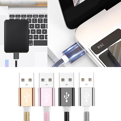 Câble de Charge Rapide USB 2.0 Vitesse de Transfert 480 Mbps USB 2.0 Mâle vers Mâle pour Lecteur de Disque USB h Disque Dur Ordinateurs Portables