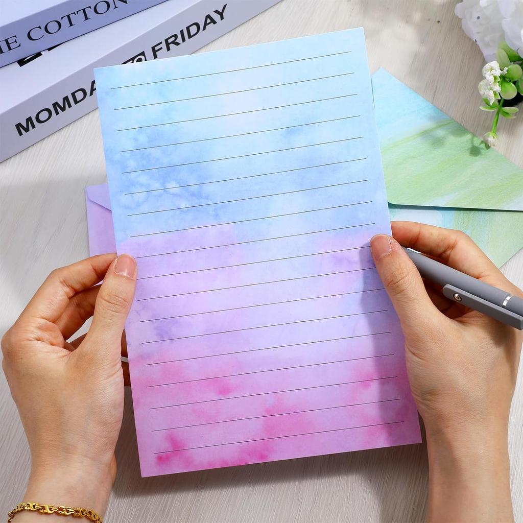 Stationary Paper and Envelopes Set,30Pcs Cute Letter Writing Stationery & 15PCS Envelopes Stationary Set for Writing Letters for Invitations Gifts