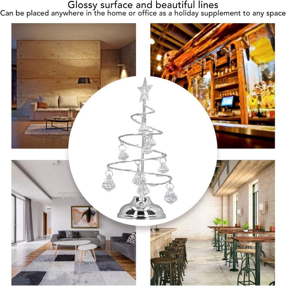 Kolorowe Dekoracje Świąteczne Lampa Stołowa Złoty Kryształowy Night Light Ozdoba Walentynki