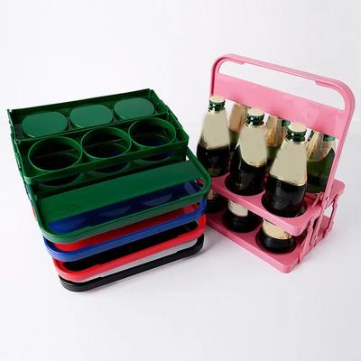 Weinkorb 6er-Pack Halbes Dutzend Faltbares Weinflaschenregal Bruchfest Tragbar KTV Handheld Bierregal Für Bar Messerhalter Küche