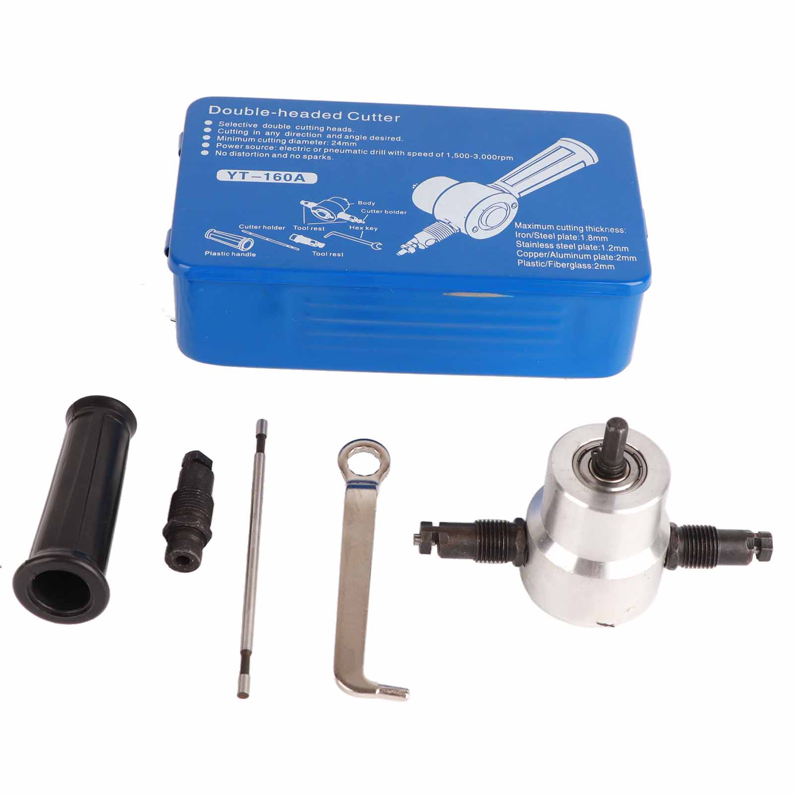 

Ножницы для листового металла с двойной головкой 160a Инструмент для резки металла Насадка для сверла