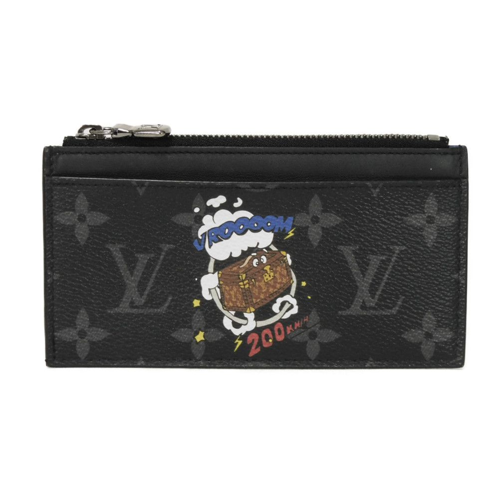 Used 12564 Coin Card Holder M80932 7943 Trunk Comic Black RFID Monogram Eclipse Noir Men's from Japan AUTHENTIC