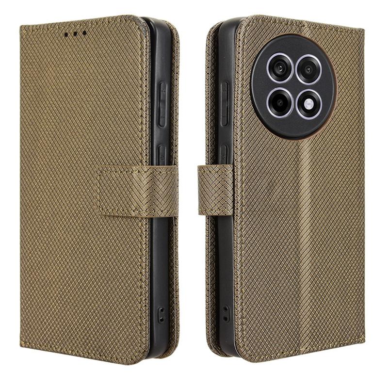For OnePlus ACE5 ACE5 Pro 5G Luxury Flip Diamond Pattern Lanyard Business Wallet Case Leather for OnePlus 13R 5G Phone Case