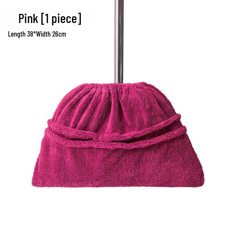 

Утолщенный водопоглощающий чехол для швабры и метлы двойного назначения для удаления пыли розовый