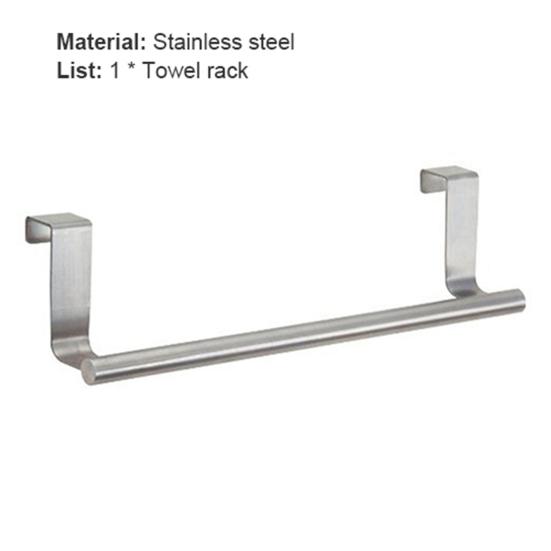 Hanger Punch-free Multifunctional Stainless Steel Towel Over Holder Scarf Hanger for Bathroom