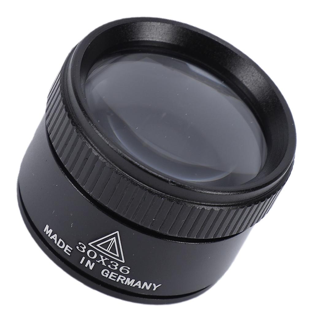 30X Schmucklupe Tragbare Optische Lupe für Briefmarken Beobachtung Uhrenreparatur 36mm Schwarz