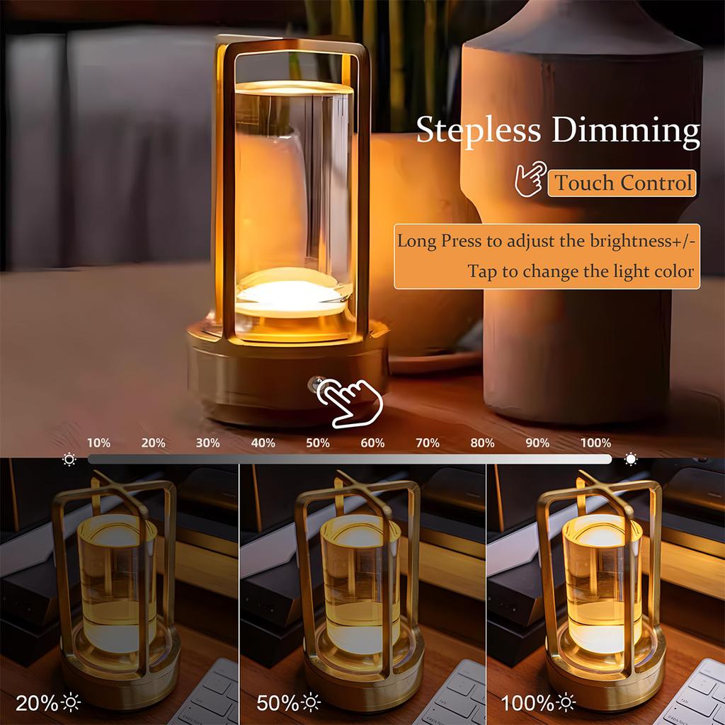 Led Cordless Table Lamp Industrial Style Desk Lamps Outdoor Camping Atmosphere Light Restaurant Creative Beside Night Lights